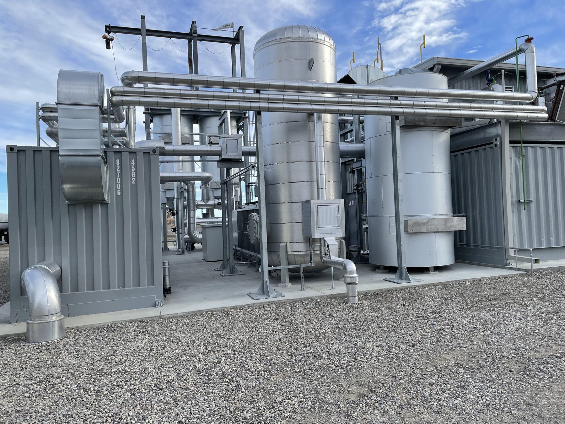 Industrial gas processing equipment